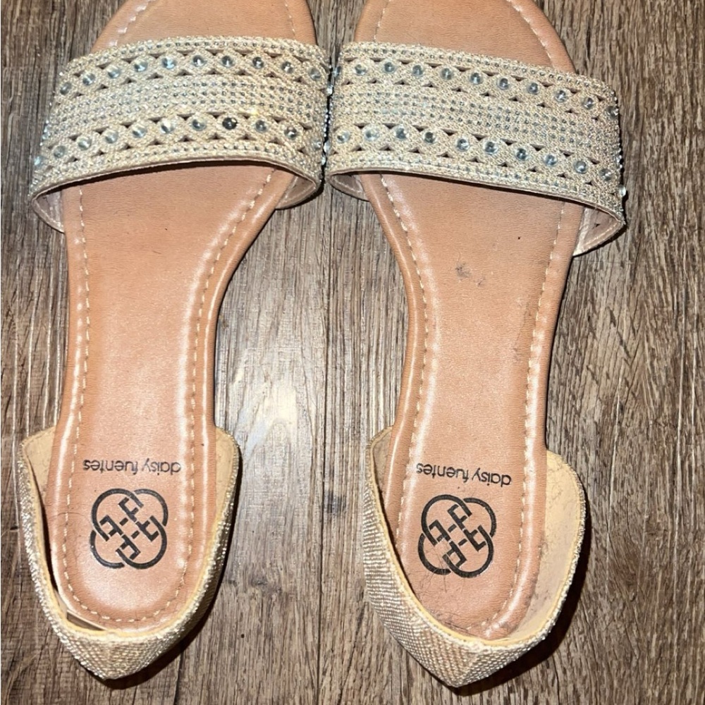 Daisy Fuentes Sparkling Gold Sandals